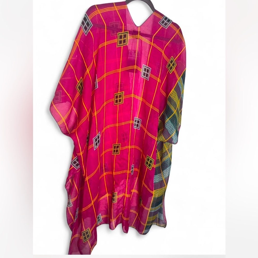 Pink Geometric Women's Cardigan - Picture 3 of 5